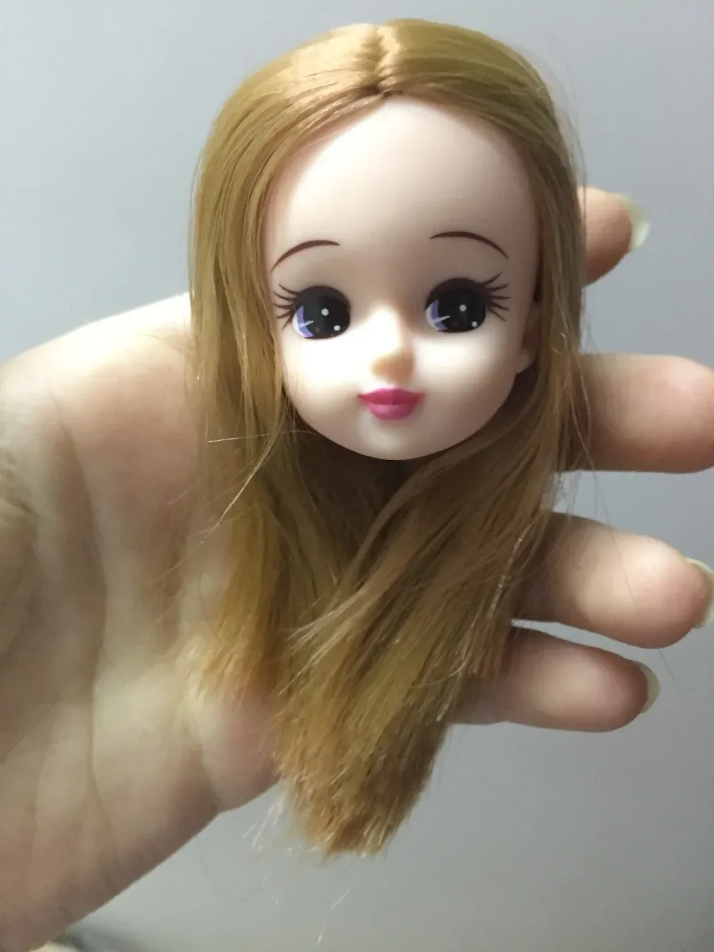 short long hair doll heads licca colorful hair girls boys doll head