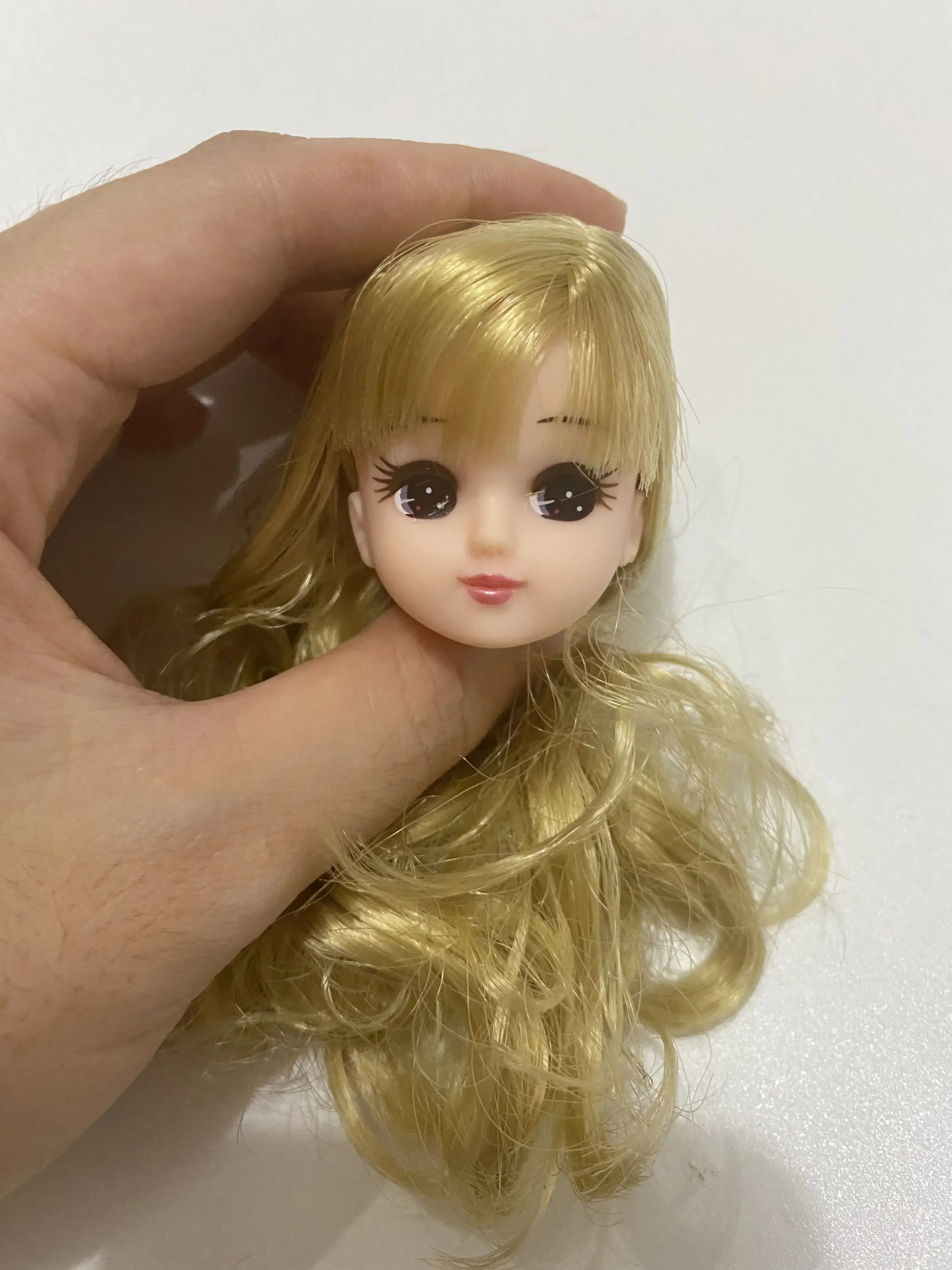 short long hair doll heads licca colorful hair girls boys doll head
