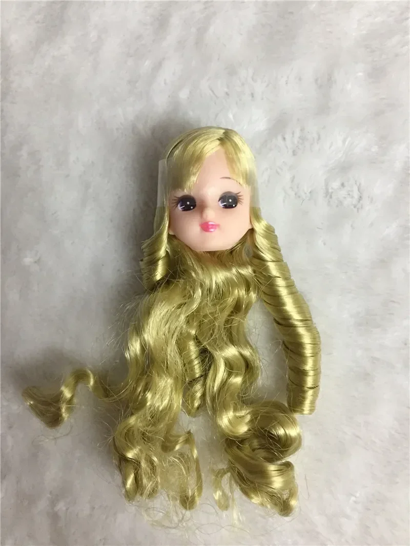 short long hair doll heads licca colorful hair girls boys doll head