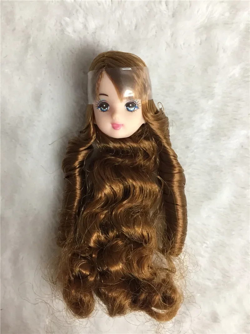 short long hair doll heads licca colorful hair girls boys doll head