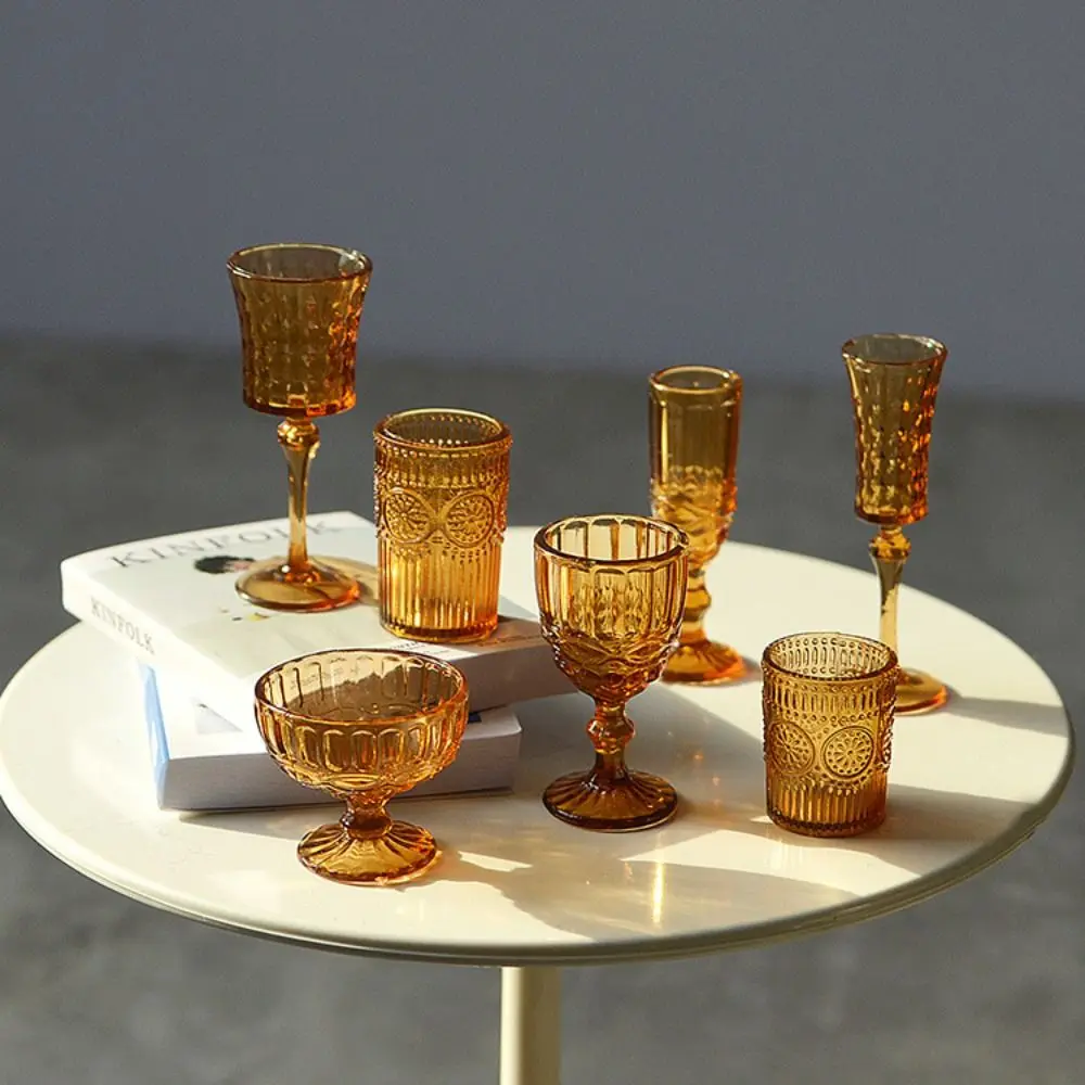 1/6 Scale Dollhouse Water Cup Champagne Glass Scene Model Miniature Wine Glass Multicolor Pretend Play Kitchenware