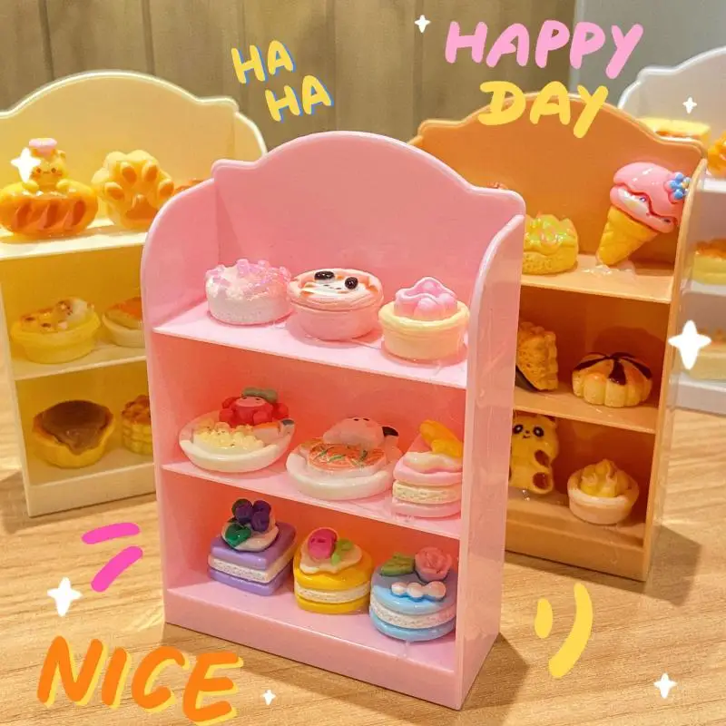▶1:12 Dollhouse Miniature Supermarket Shelf Display Stand Storage Rack Scene Decor Toy Doll House Accessories