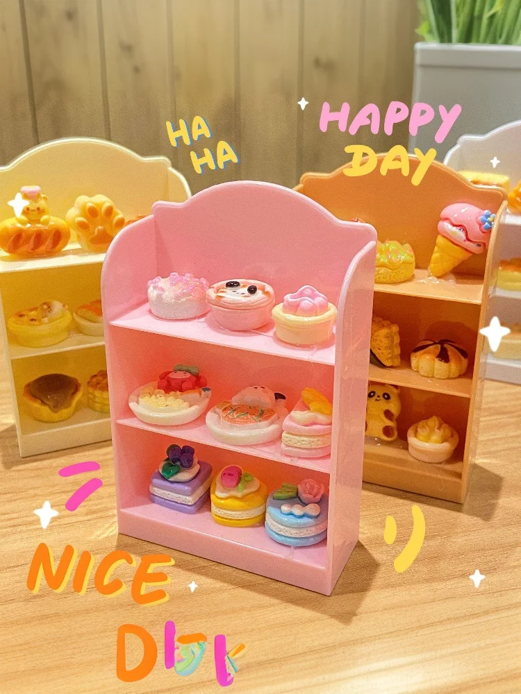 ▶1:12 Dollhouse Miniature Supermarket Shelf Display Stand Storage Rack Scene Decor Toy Doll House Accessories