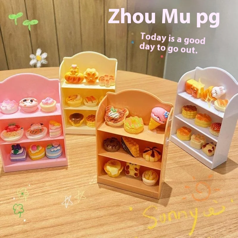 ▶1:12 Dollhouse Miniature Supermarket Shelf Display Stand Storage Rack Scene Decor Toy Doll House Accessories