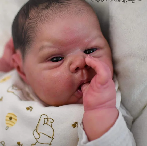NPK 24inch Unfinished Reborn Doll Kit Limited Edition Gounchi with Cloth Body And Eyeballs DIY Doll Parts for Collectors