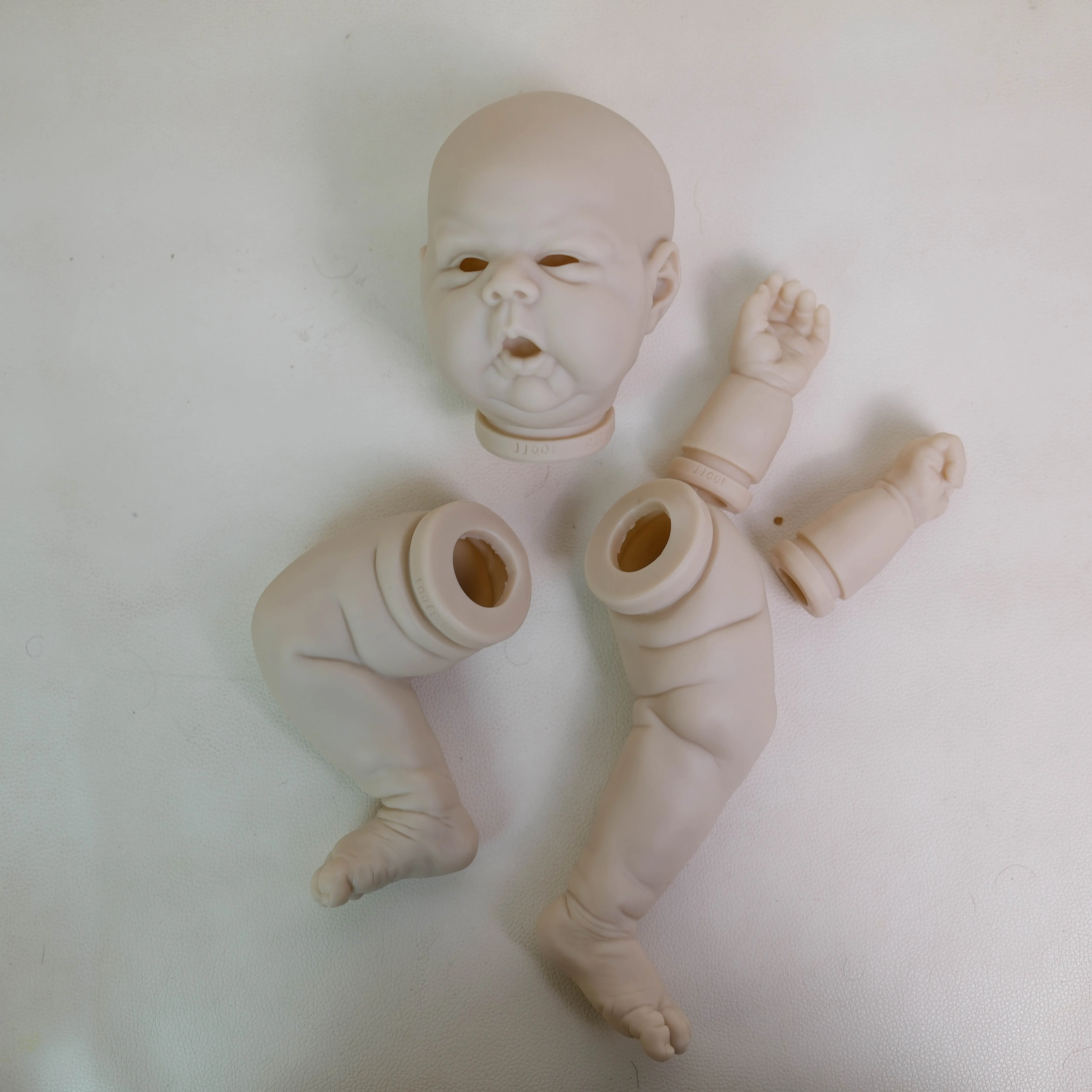 NPK 24inch Unfinished Reborn Doll Kit Limited Edition Gounchi with Cloth Body And Eyeballs DIY Doll Parts for Collectors