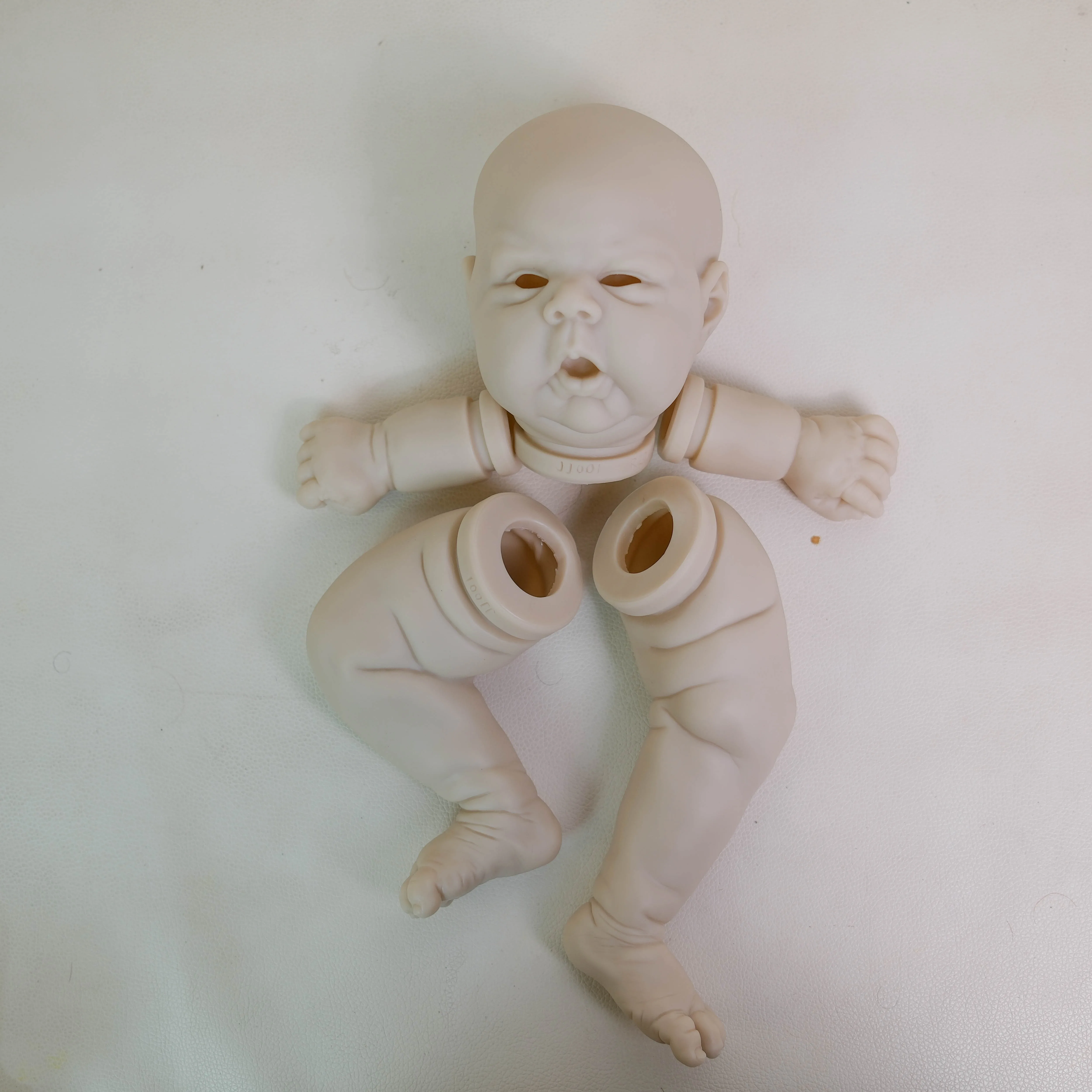 NPK 24inch Unfinished Reborn Doll Kit Limited Edition Gounchi with Cloth Body And Eyeballs DIY Doll Parts for Collectors