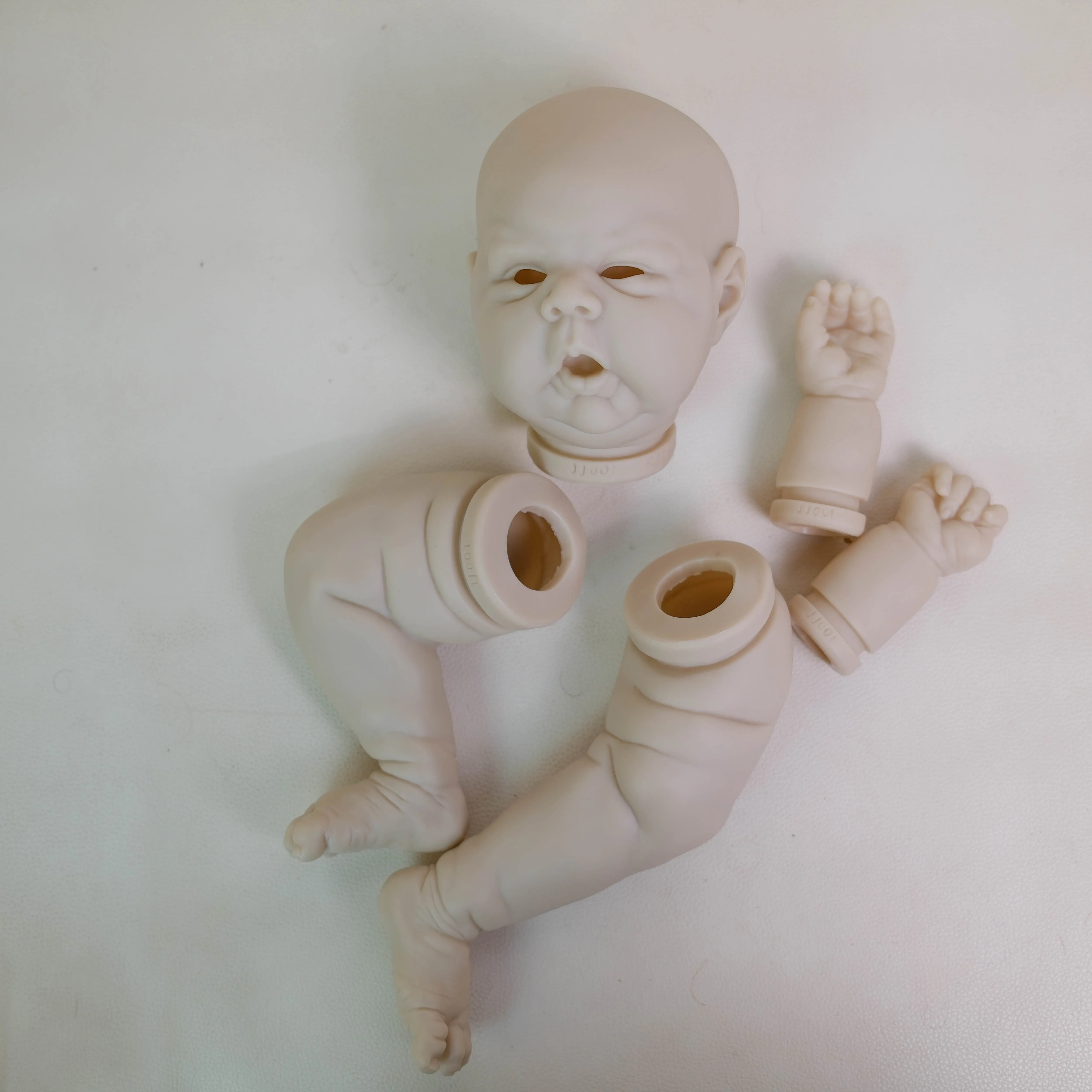 NPK 24inch Unfinished Reborn Doll Kit Limited Edition Gounchi with Cloth Body And Eyeballs DIY Doll Parts for Collectors