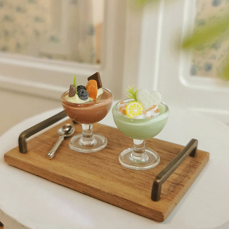 1Pc Dollhouse Simulation Bar Drinks Beverage Cup Ornaments 1/12 Miniature Dolls House Decoration Accessories Pretend Play Toys