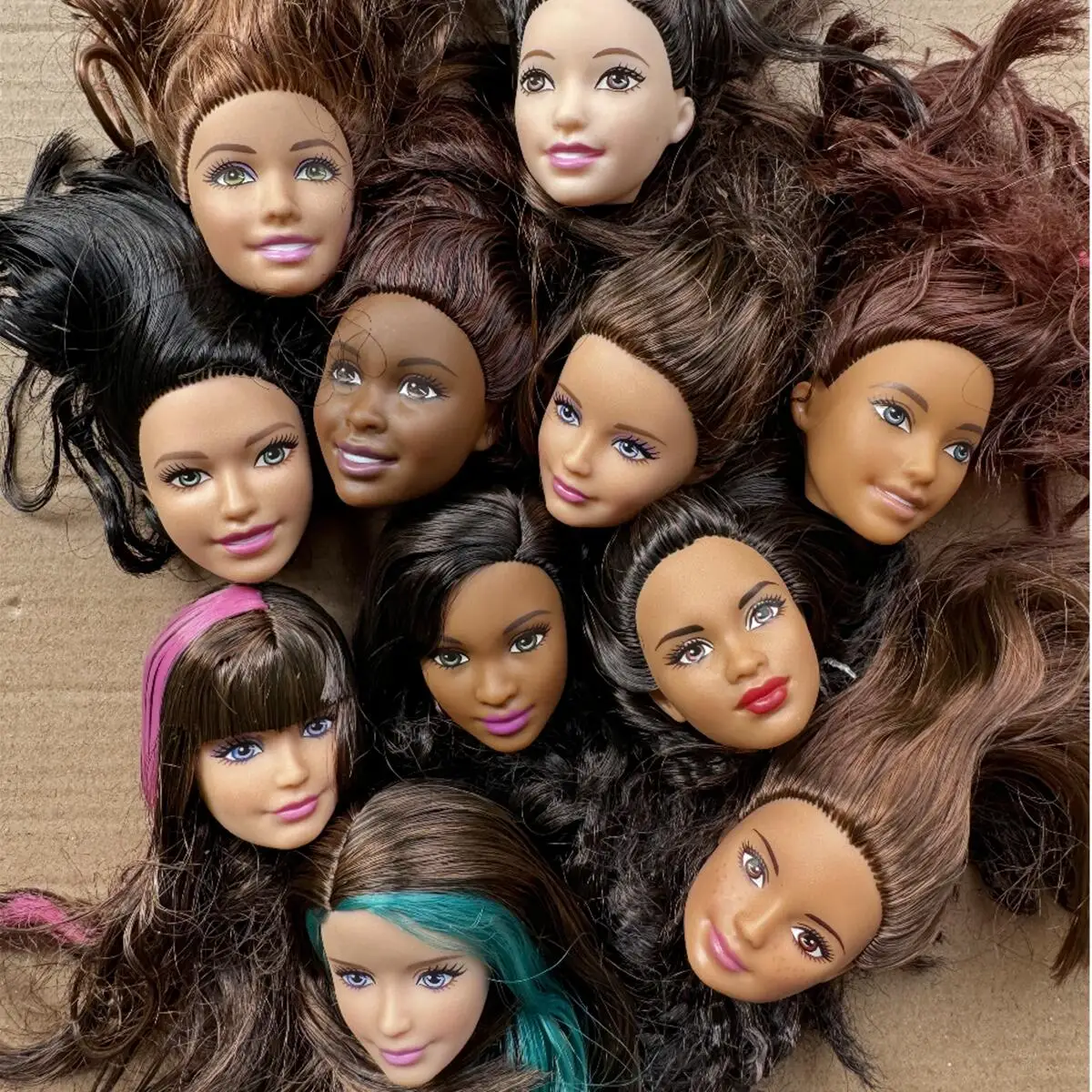 1/6 Vintage Doll Heads Princess For 30cm Solid Male Soldier Sculpt Female Children Playing Birthday Gifts