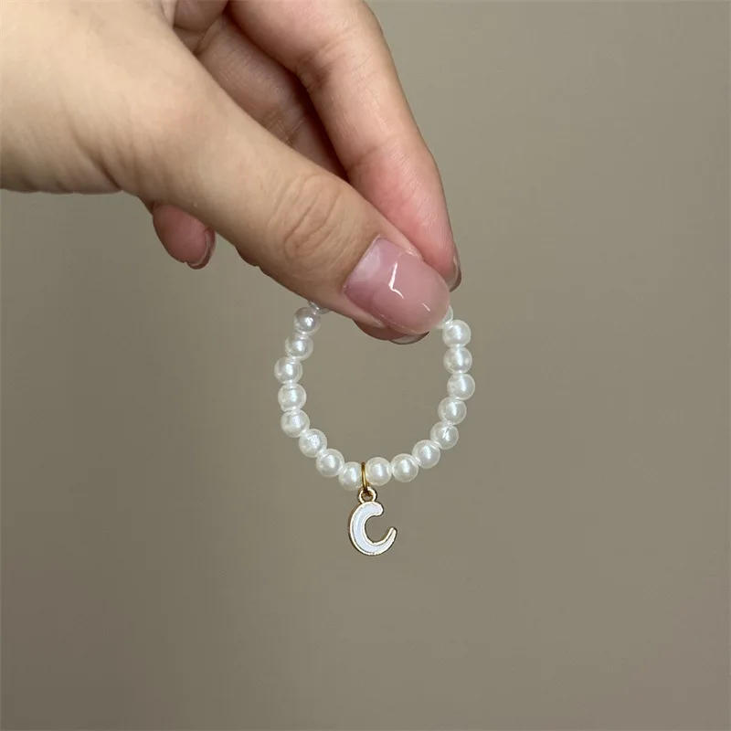 For Mini Labubu Pendant Accessories Letter Pearl Necklace For 4.0 Labubu Pin for Love Series Doll Accessories Dolls' Decoration