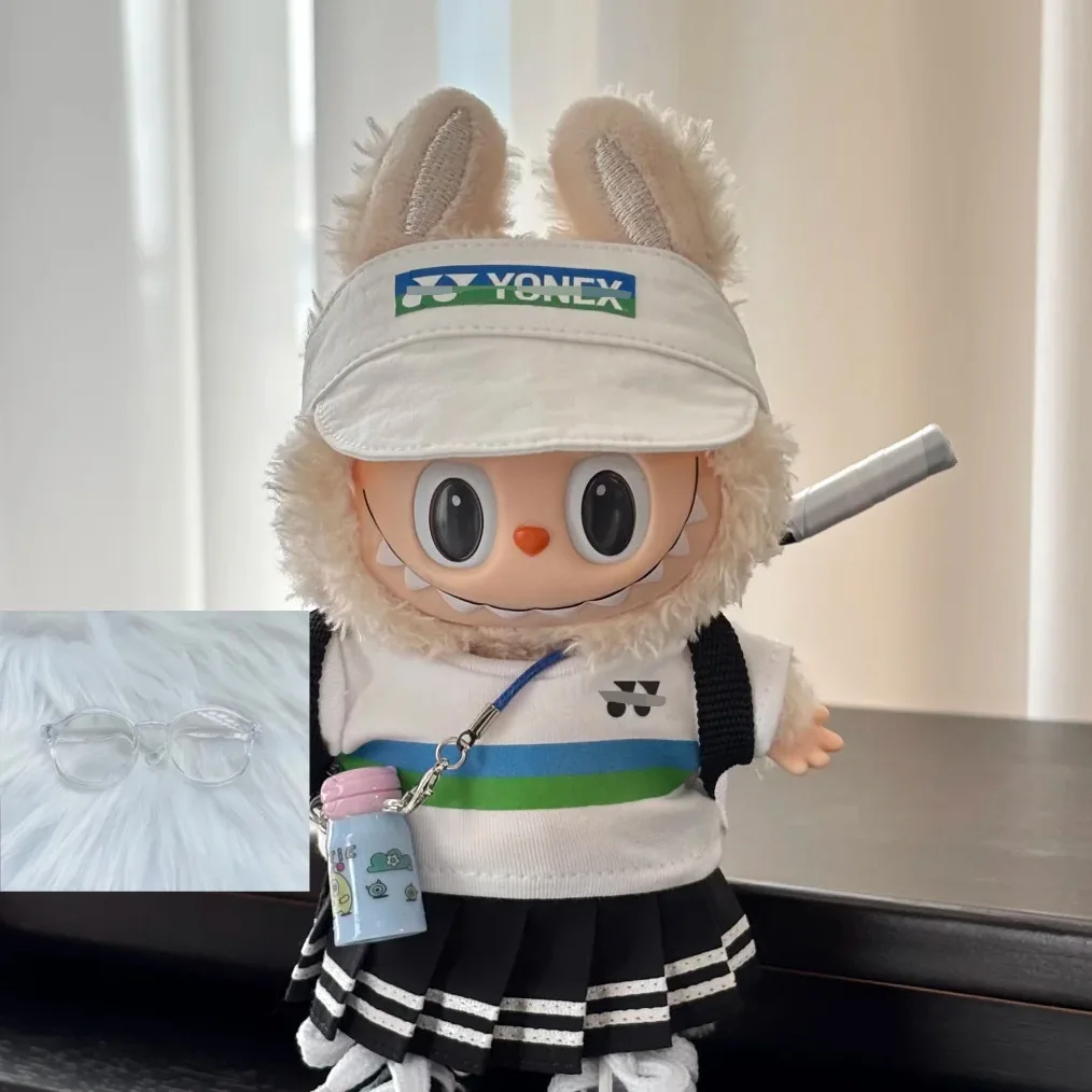 New corduroy For Labubu Doll Clothing Set Hat 17cm Clothes Shoes Doll DIY Accessories Training Sitting Party Games Toys Gifts