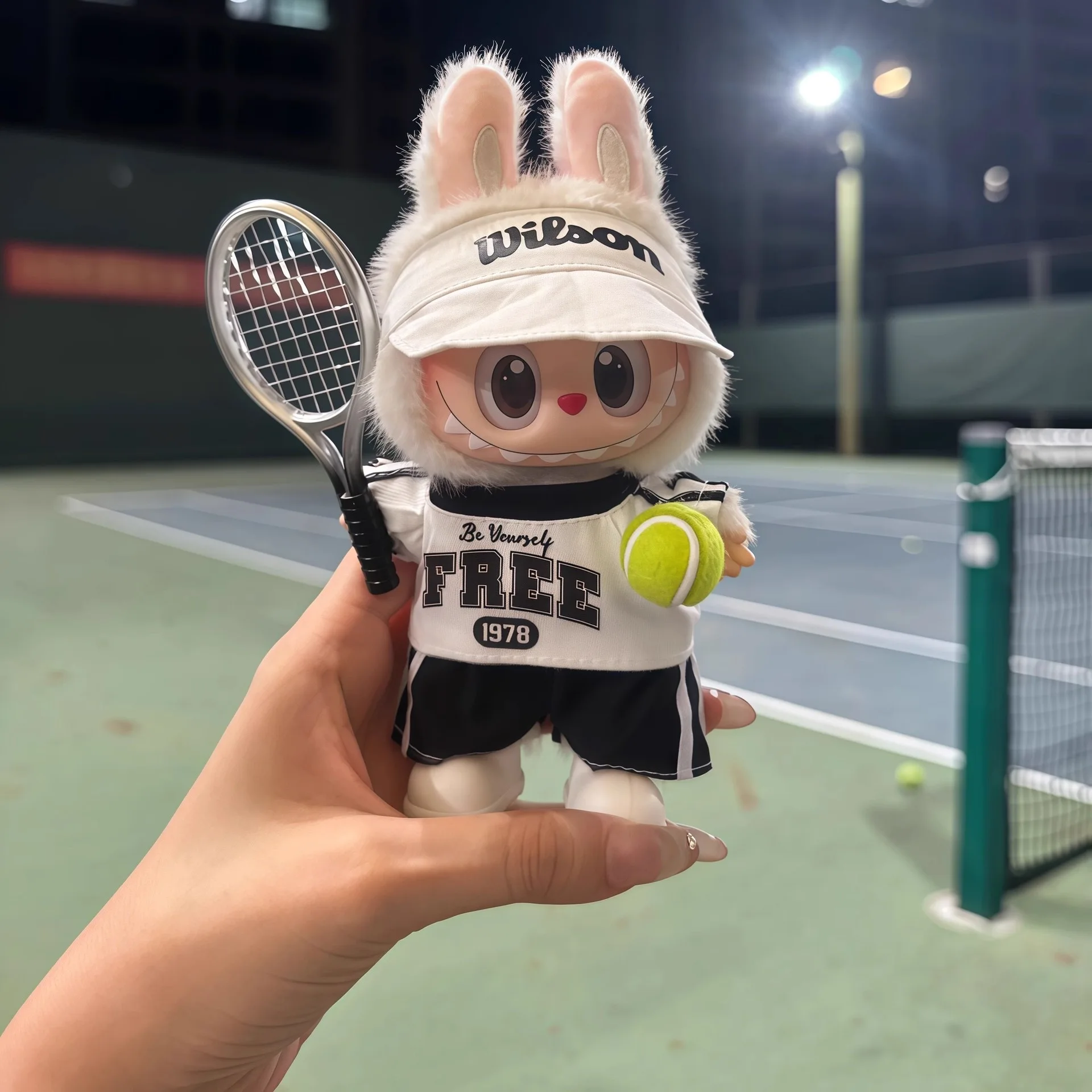 New corduroy For Labubu Doll Clothing Set Hat 17cm Clothes Shoes Doll DIY Accessories Training Sitting Party Games Toys Gifts