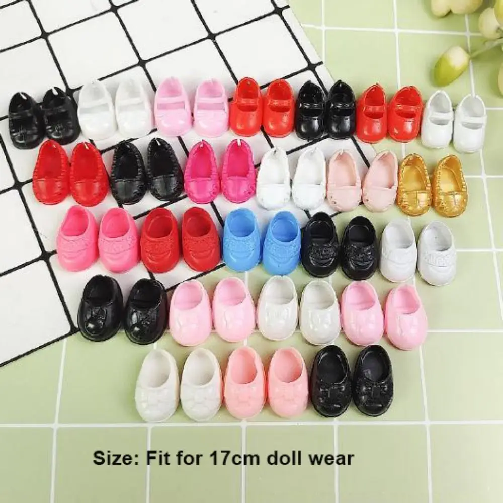 1 pairs Fashion Doll Shoes Boots PVC Cute Dolls Stand Other Accessories 10 Styles General-Purpose Doll Body Shoes for 17cm Dolls