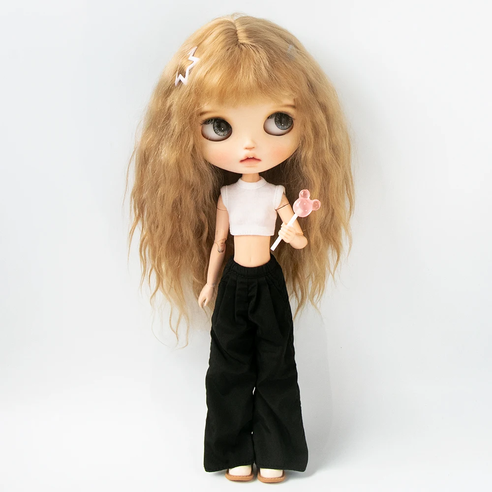 Blythe Clothing Fashion Vest Tops Denim Shorts Casual Pants Belt Multicolor for Licca Azones Ob22 24 Ker YMY Doll Accessories