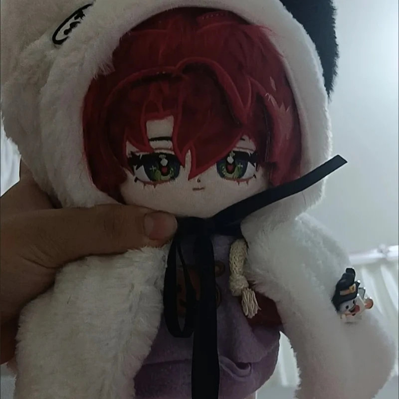 20cm Anime Game Honkai: Star Rail Argenti Kawaii Cosplay Soft Cotton Doll Body Cartoon Dress Up Clothing Toy Figures Fans Gift