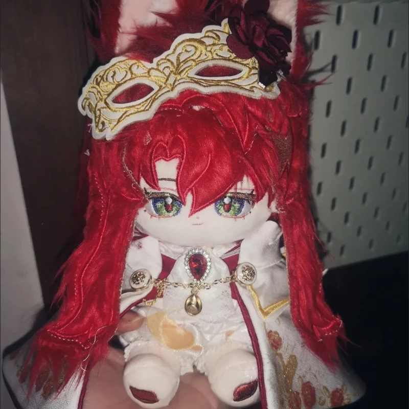 20cm Anime Game Honkai: Star Rail Argenti Kawaii Cosplay Soft Cotton Doll Body Cartoon Dress Up Clothing Toy Figures Fans Gift