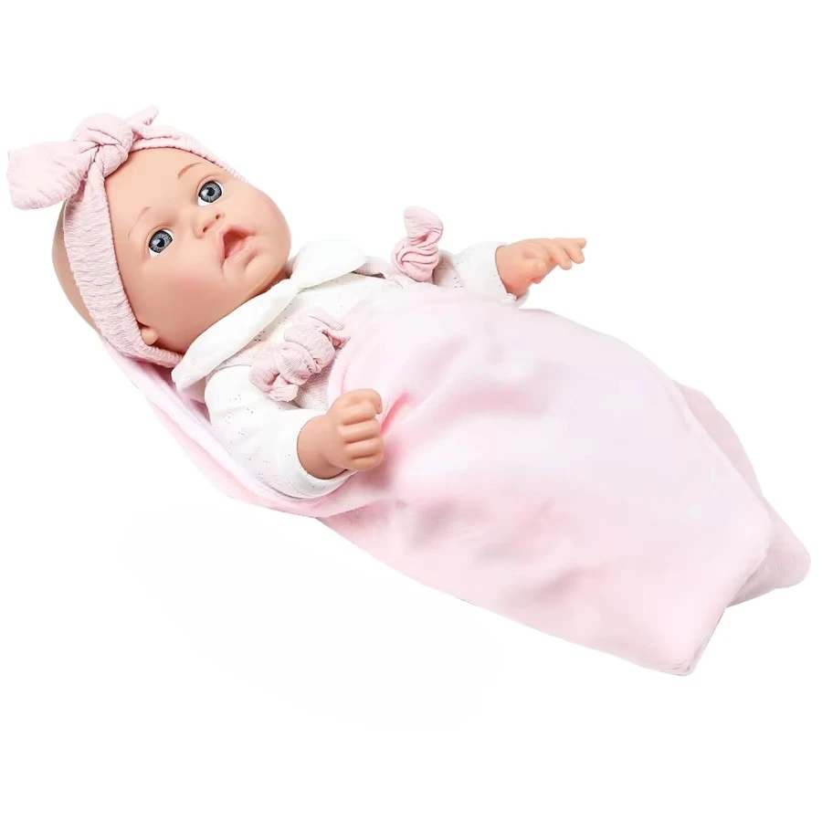 12inch 30cm Reborn Baby Dolls with Pink Clothes Pacifier Realistic Newborn Doll Vinyl Bebe Doll Toddler Children's Toy Kids Gift