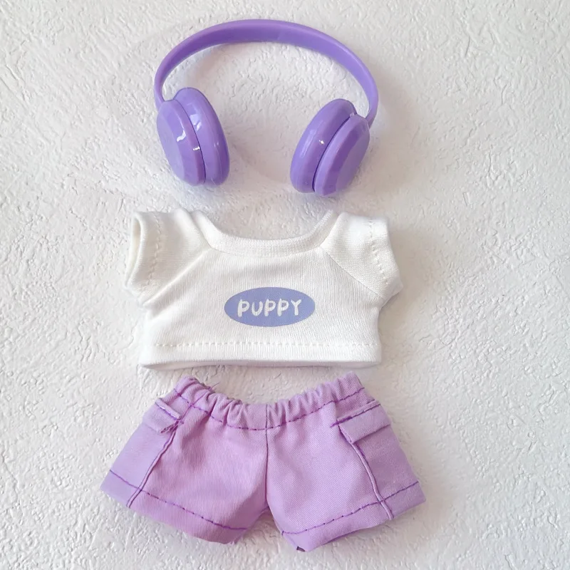[No doll]For 17cm labubu Cute Decoration Little Cloths v1/v2/v3 baby clothes cool sweater doll can be worn for labubu accessorie