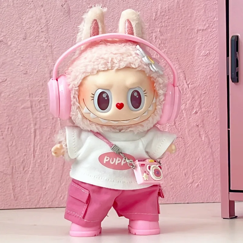 [No doll]For 17cm labubu Cute Decoration Little Cloths v1/v2/v3 baby clothes cool sweater doll can be worn for labubu accessorie