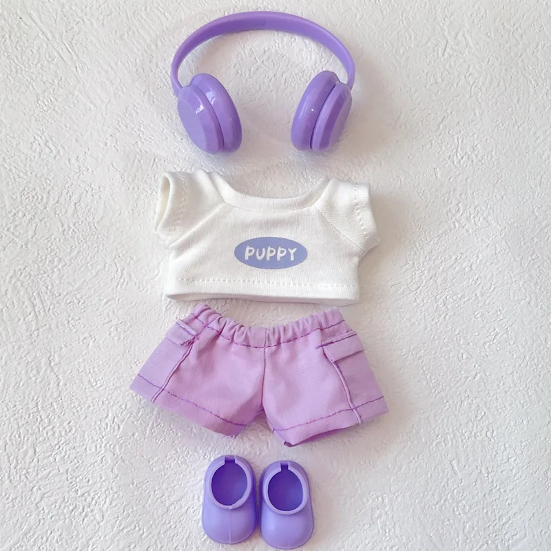 [No doll]For 17cm labubu Cute Decoration Little Cloths v1/v2/v3 baby clothes cool sweater doll can be worn for labubu accessorie