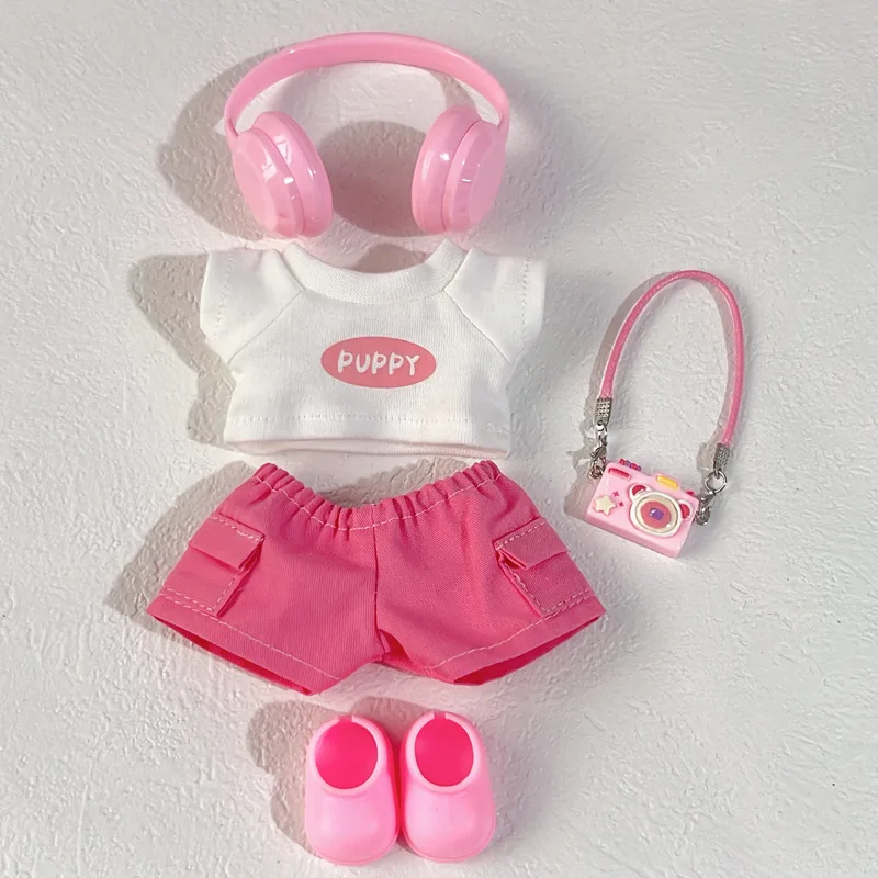 [No doll]For 17cm labubu Cute Decoration Little Cloths v1/v2/v3 baby clothes cool sweater doll can be worn for labubu accessorie