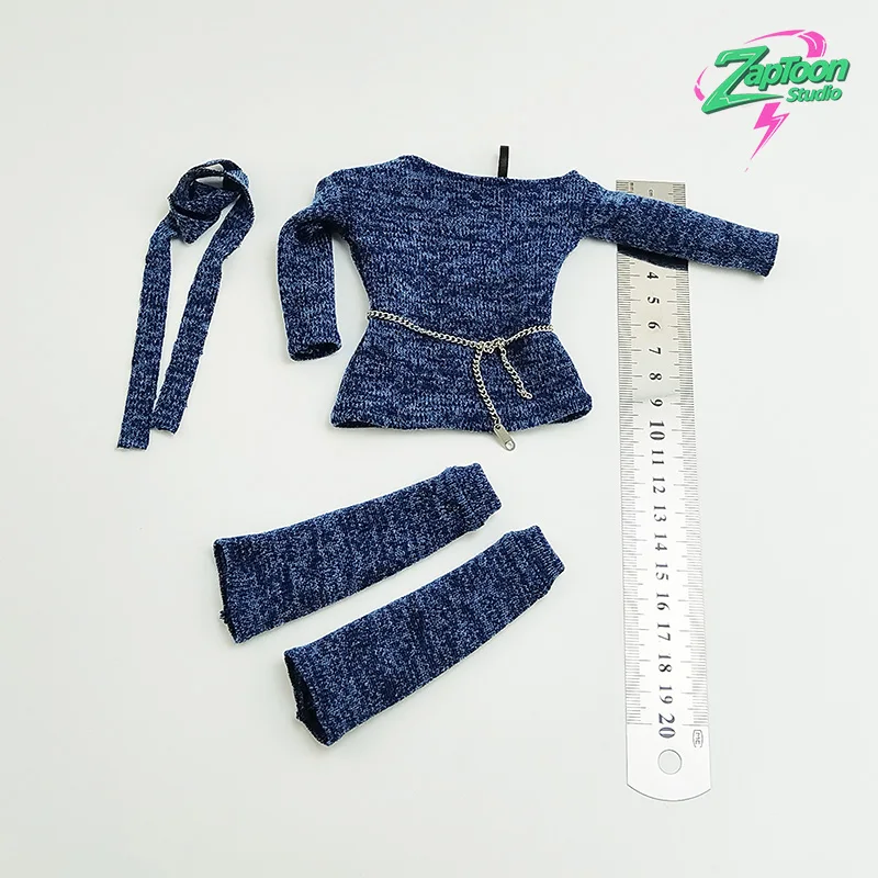 1/6 Scale Sexy Off Shoulder Oversize Jumpers for 12-inch Action Figures BJD Loose Pullover Long Sleeve T Shirt Action Outfit