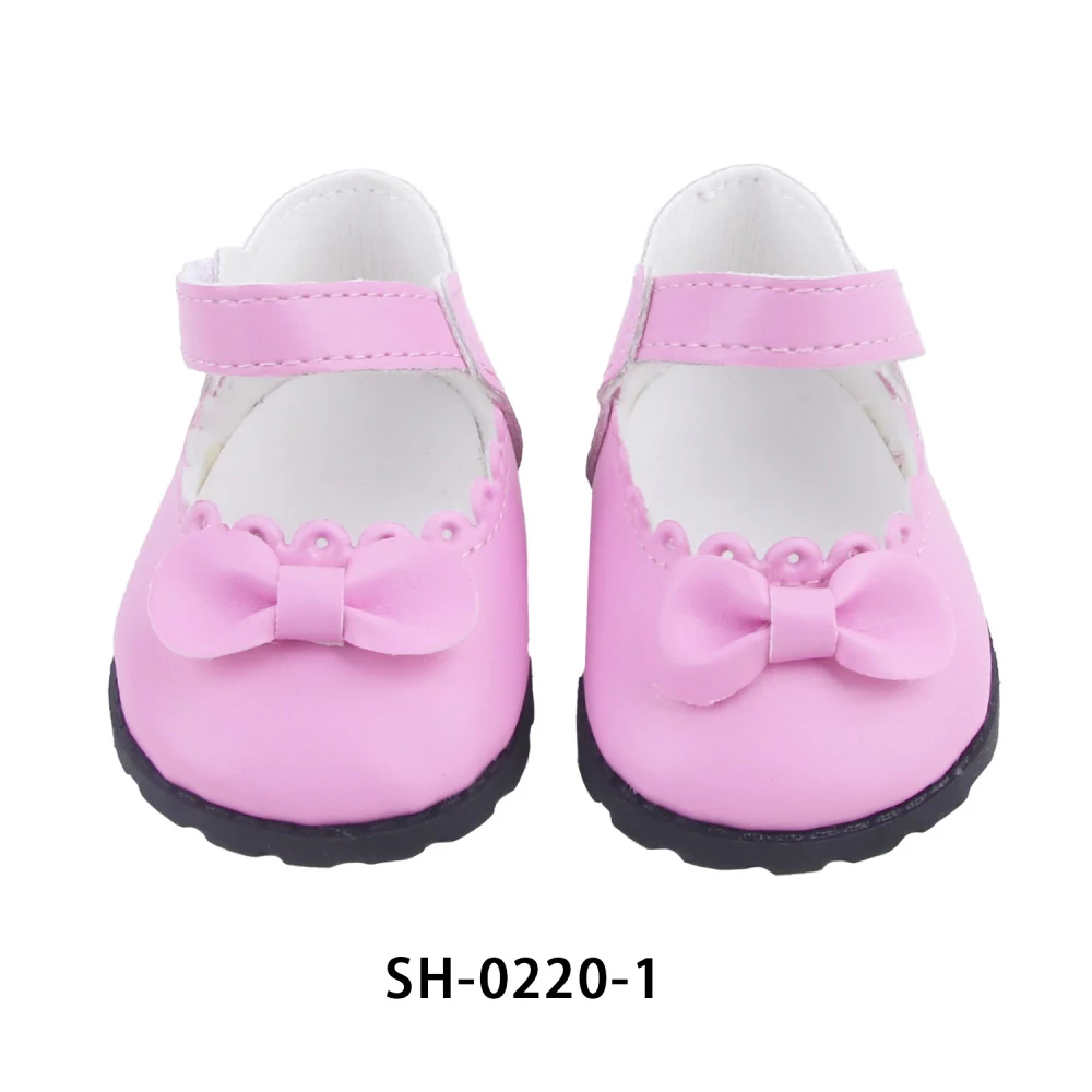 8CM Cute 55cm Reborn Girl Doll Shoes MIni Leather Bowknot Doll Shoes For 22-Inch Baby New Born Girl Dolls Accessories Cotton Toy