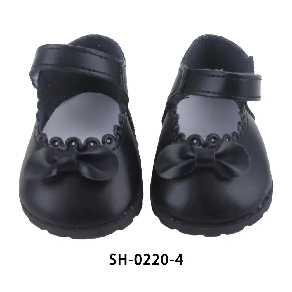 8CM Cute 55cm Reborn Girl Doll Shoes MIni Leather Bowknot Doll Shoes For 22-Inch Baby New Born Girl Dolls Accessories Cotton Toy