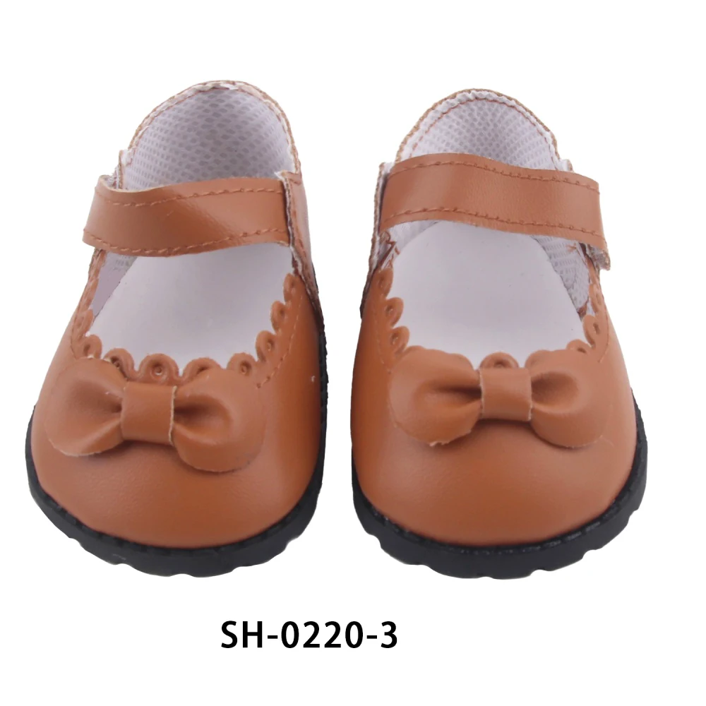 8CM Cute 55cm Reborn Girl Doll Shoes MIni Leather Bowknot Doll Shoes For 22-Inch Baby New Born Girl Dolls Accessories Cotton Toy