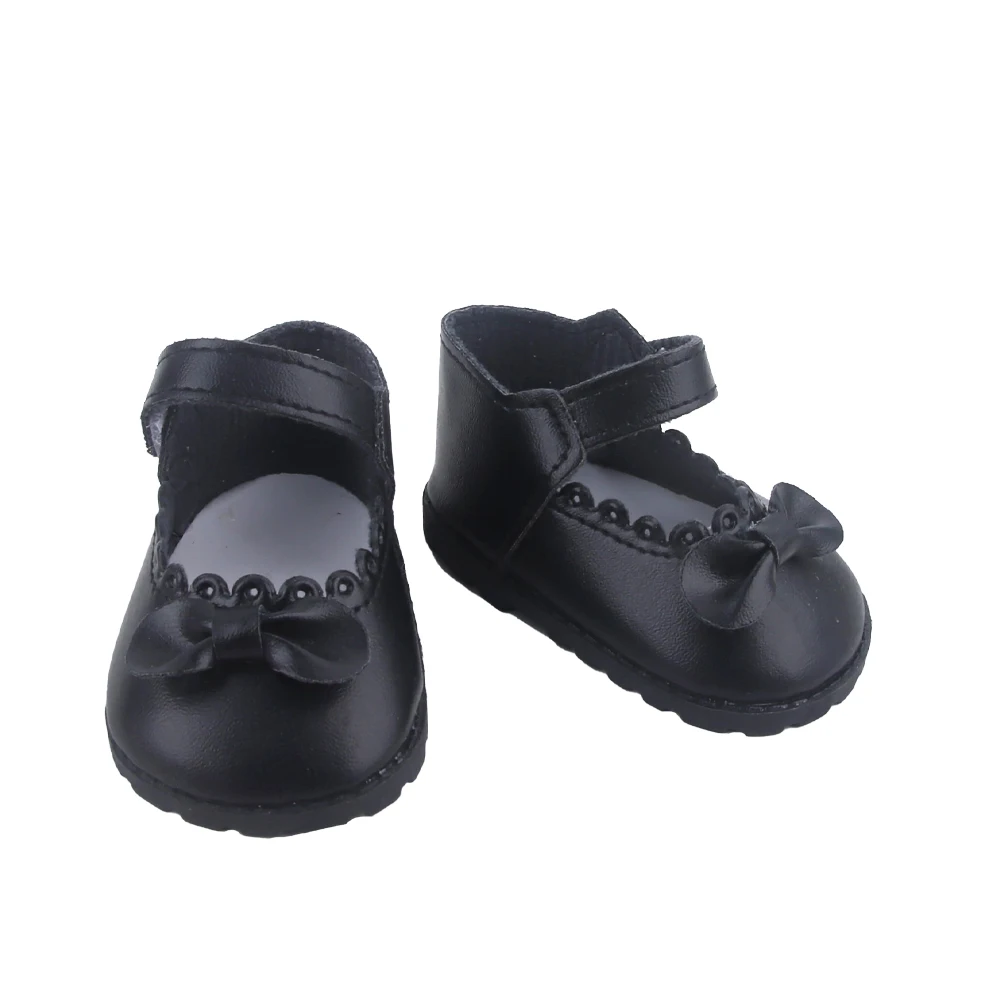 8CM Cute 55cm Reborn Girl Doll Shoes MIni Leather Bowknot Doll Shoes For 22-Inch Baby New Born Girl Dolls Accessories Cotton Toy
