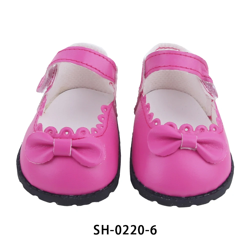 8CM Cute 55cm Reborn Girl Doll Shoes MIni Leather Bowknot Doll Shoes For 22-Inch Baby New Born Girl Dolls Accessories Cotton Toy
