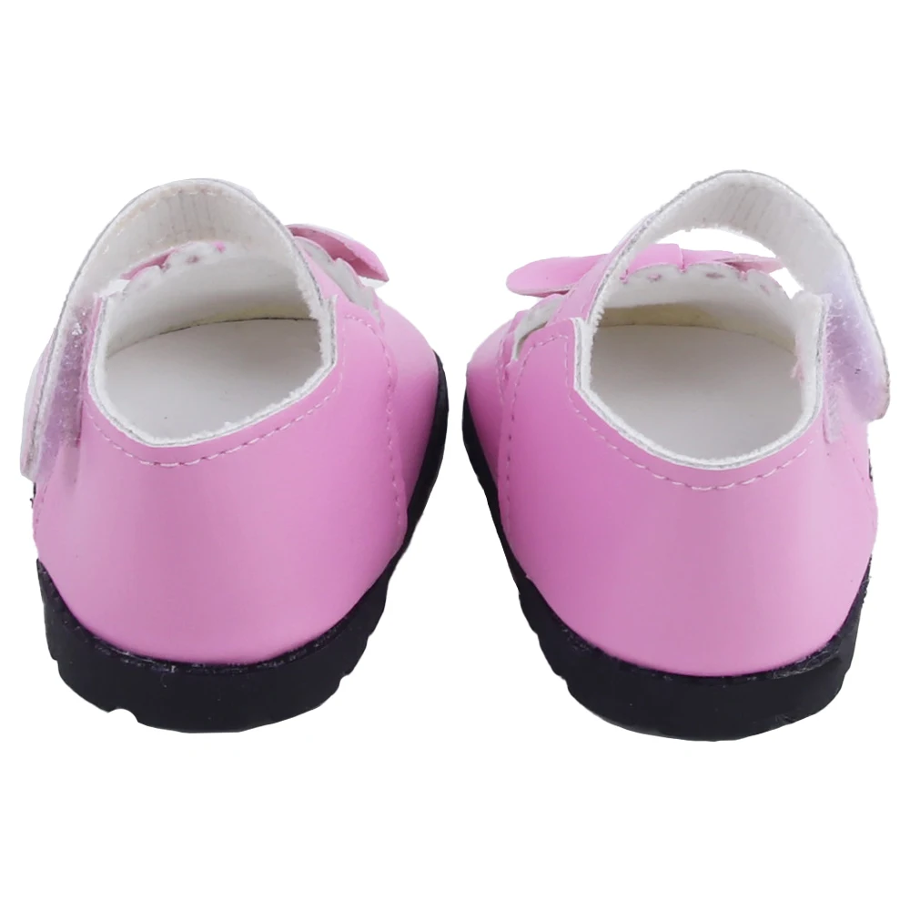 8CM Cute 55cm Reborn Girl Doll Shoes MIni Leather Bowknot Doll Shoes For 22-Inch Baby New Born Girl Dolls Accessories Cotton Toy