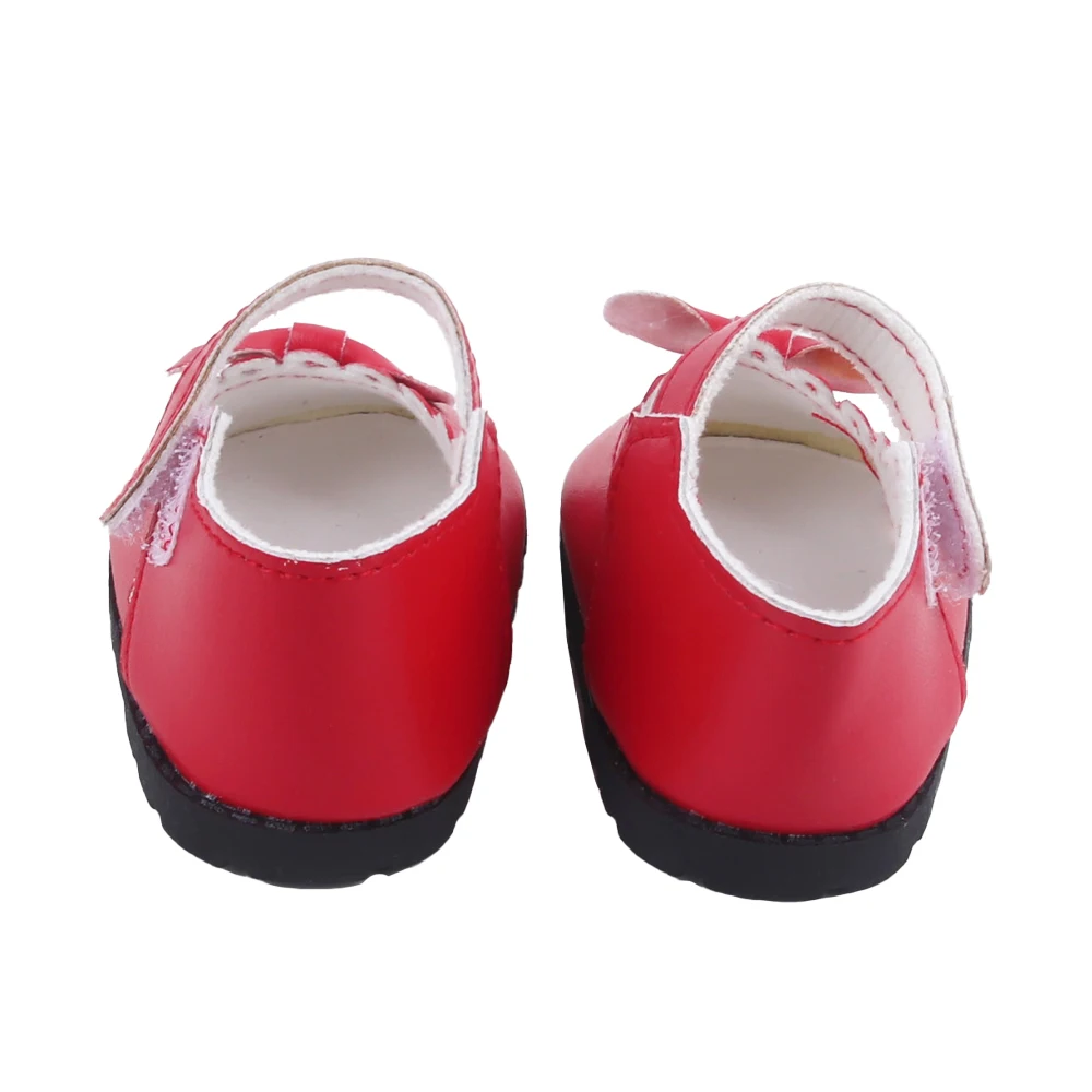8CM Cute 55cm Reborn Girl Doll Shoes MIni Leather Bowknot Doll Shoes For 22-Inch Baby New Born Girl Dolls Accessories Cotton Toy