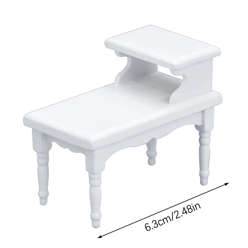 1Pc Vintage Miniature Furniture 1:12 Dollhouse Wood Table Multifunction Cabinet Bookcase Model Toy Cupboard Dolls Accessories