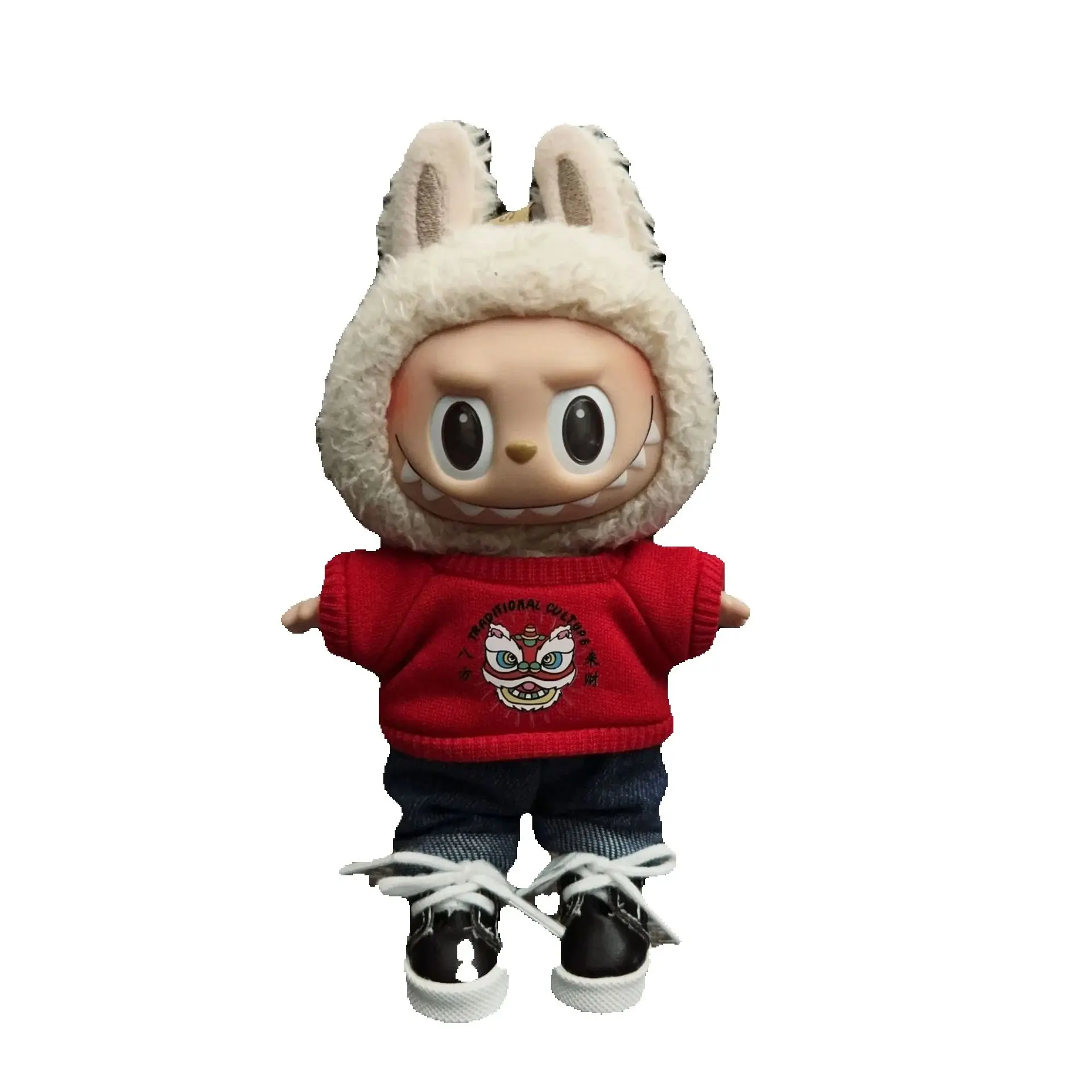 Labubu Doll Clothing - 15/17cm Streetwear Sweatshirt Set Hoodie & Matching Hat For Labubu I/II Generation Idol Dolls