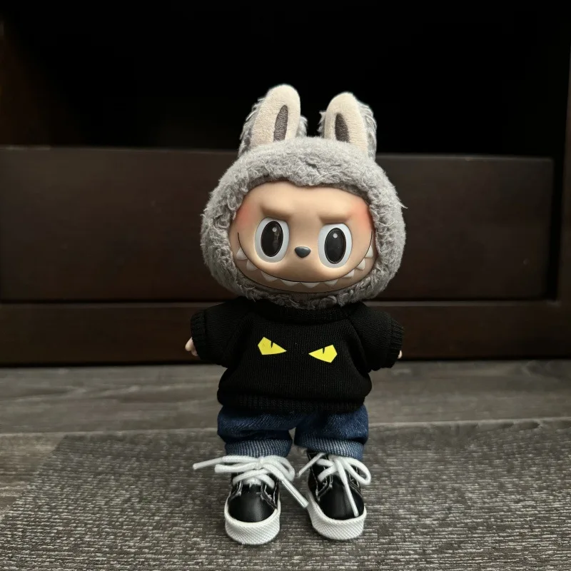 Labubu Doll Clothing - 15/17cm Streetwear Sweatshirt Set Hoodie & Matching Hat For Labubu I/II Generation Idol Dolls