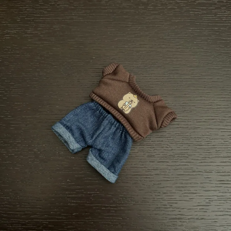 Labubu Doll Clothing - 15/17cm Streetwear Sweatshirt Set Hoodie & Matching Hat For Labubu I/II Generation Idol Dolls