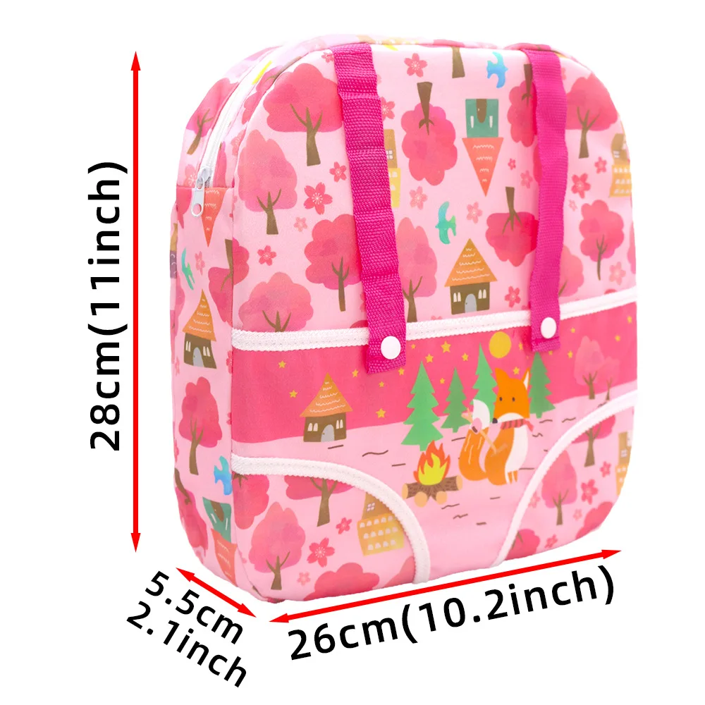 Dolls Out Going Carry Bag Backpack Strap For 43 CM Born Baby Doll Clothes Accessories,18 Inch American Doll Girl's Toys,Gift