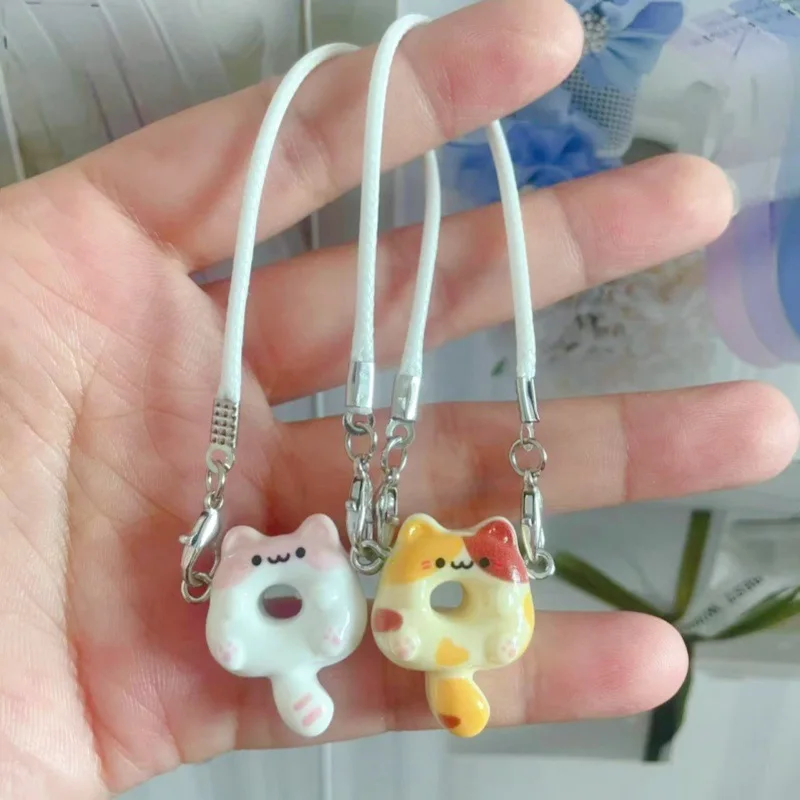 Clothes Accessories For Labubu 15 Cm 17 Cm Dolls 1st To 3rd Generation Cute Dumb Little Bear Donut Cat Necklaced Bag Pendant