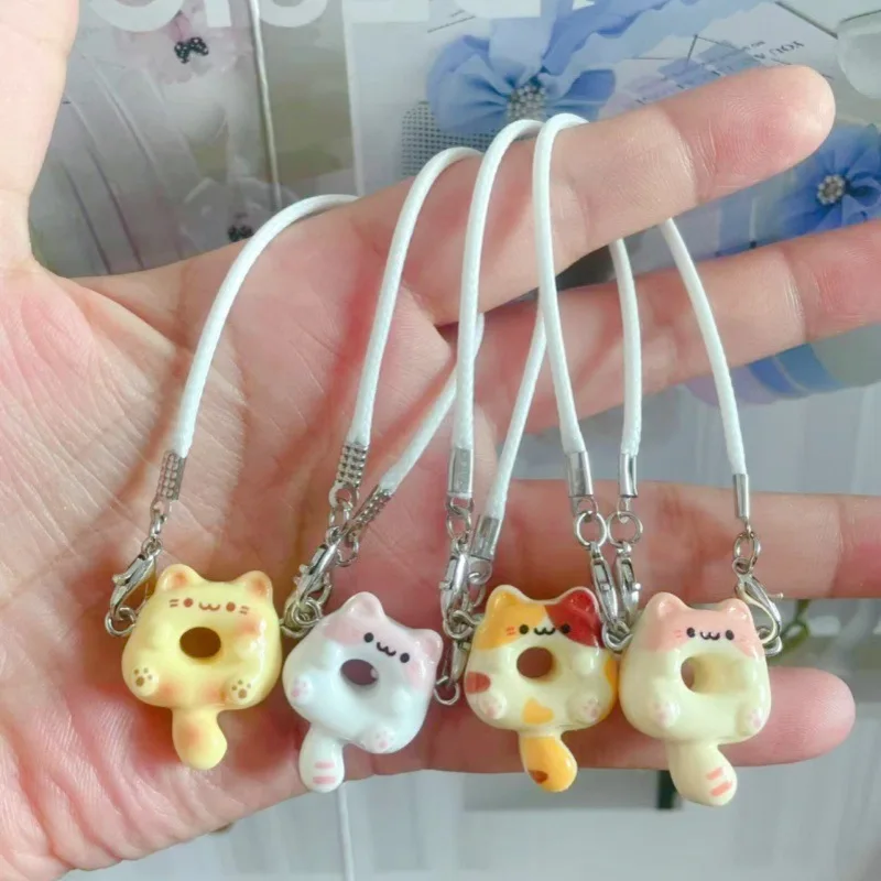 Clothes Accessories For Labubu 15 Cm 17 Cm Dolls 1st To 3rd Generation Cute Dumb Little Bear Donut Cat Necklaced Bag Pendant