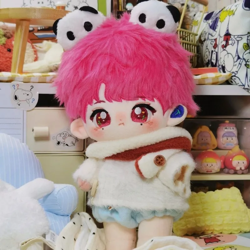 Kawaii Actor Pink Anime Role JC-T No Attributes Cosplay 20cm Cotton Doll Body Cartoon Change Suit Plushies Toy Figures Fans Gift