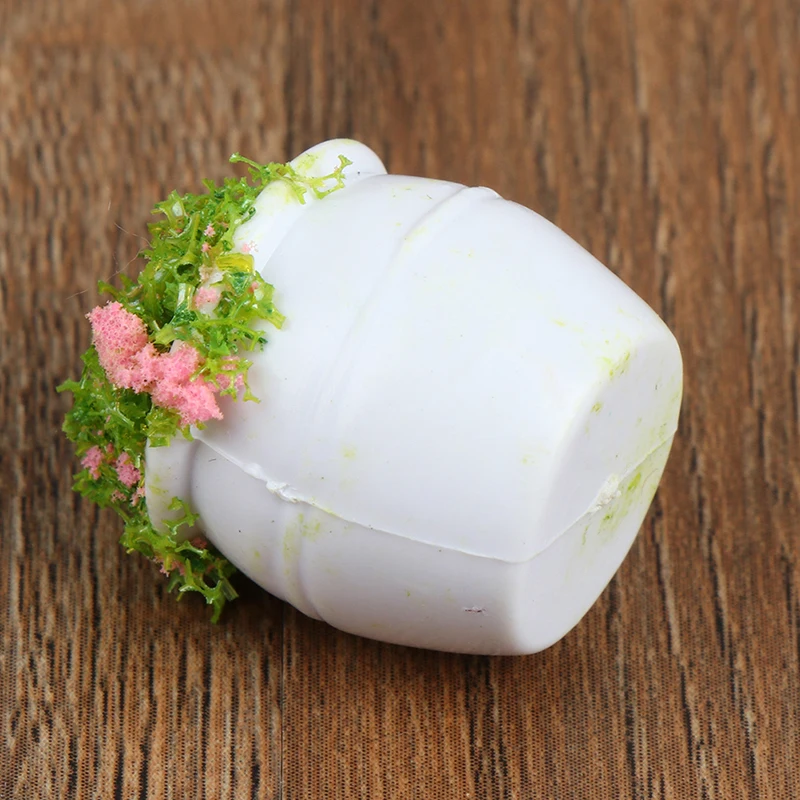 1/2Pcs Dollhouse Furniture 1:12 Accessories Mini Green Plant Bonsai Flower Pots