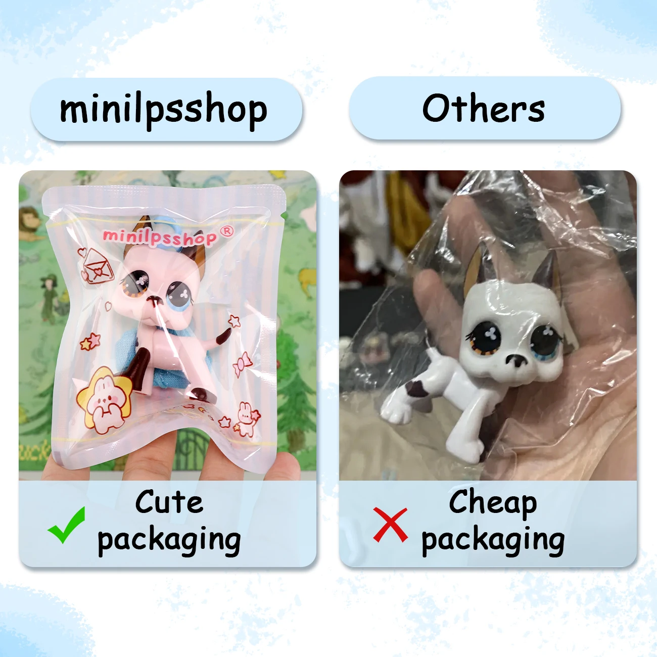 Custom Collie Shorthair Cats Made OOAK Puppy Lot Collection Figure Kids Boys Girls Birthday Set