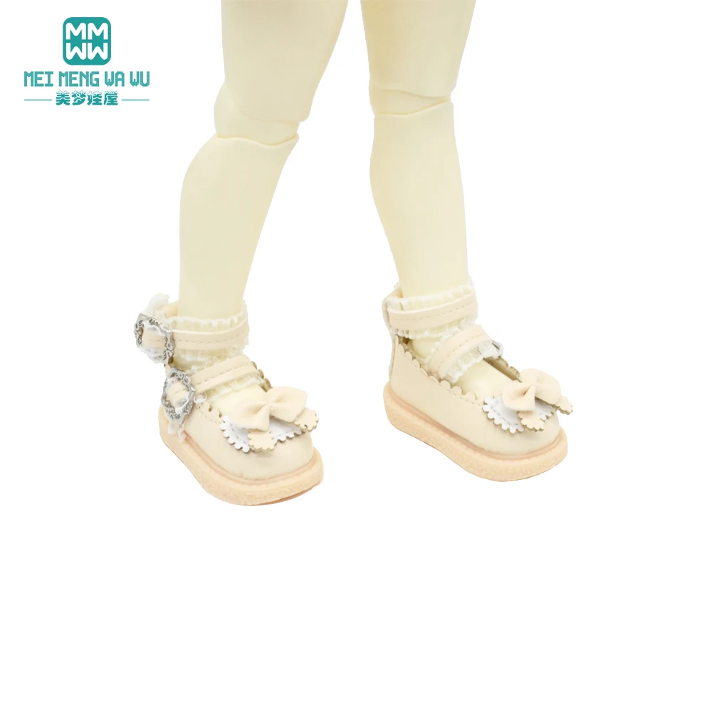 Fits 30cm 1/6 BJD YOSD MYOU Doll Fashion White High Boots, Lace Shoes Toys Gift
