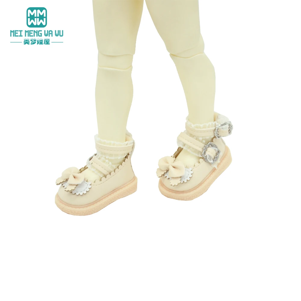 Fits 30cm 1/6 BJD YOSD MYOU Doll Fashion White High Boots, Lace Shoes Toys Gift