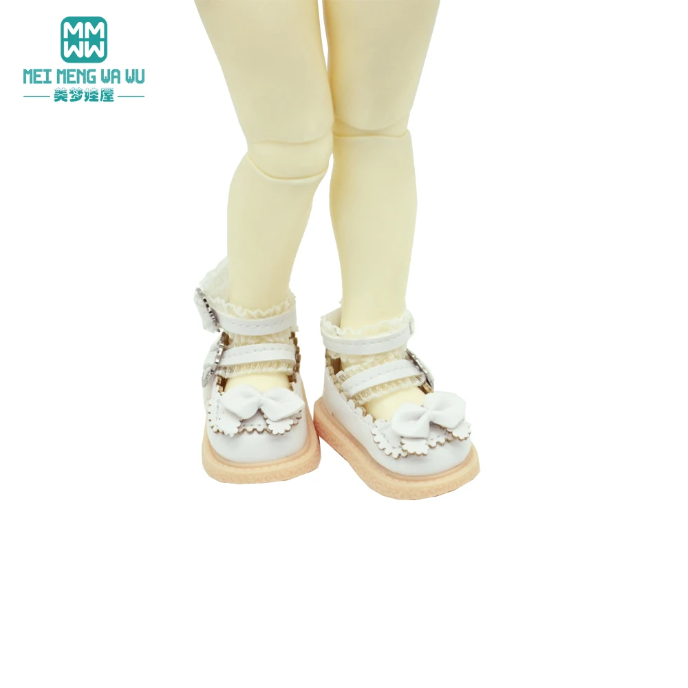 Fits 30cm 1/6 BJD YOSD MYOU Doll Fashion White High Boots, Lace Shoes Toys Gift