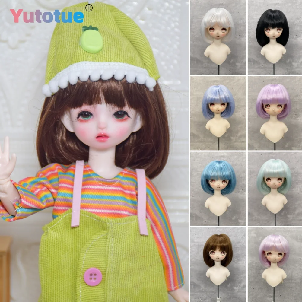 Yutotue Doll's Short Hair for 1/3 1/4 1/6 BJD Doll Fashion Doll DIY Change Dolls Wigs