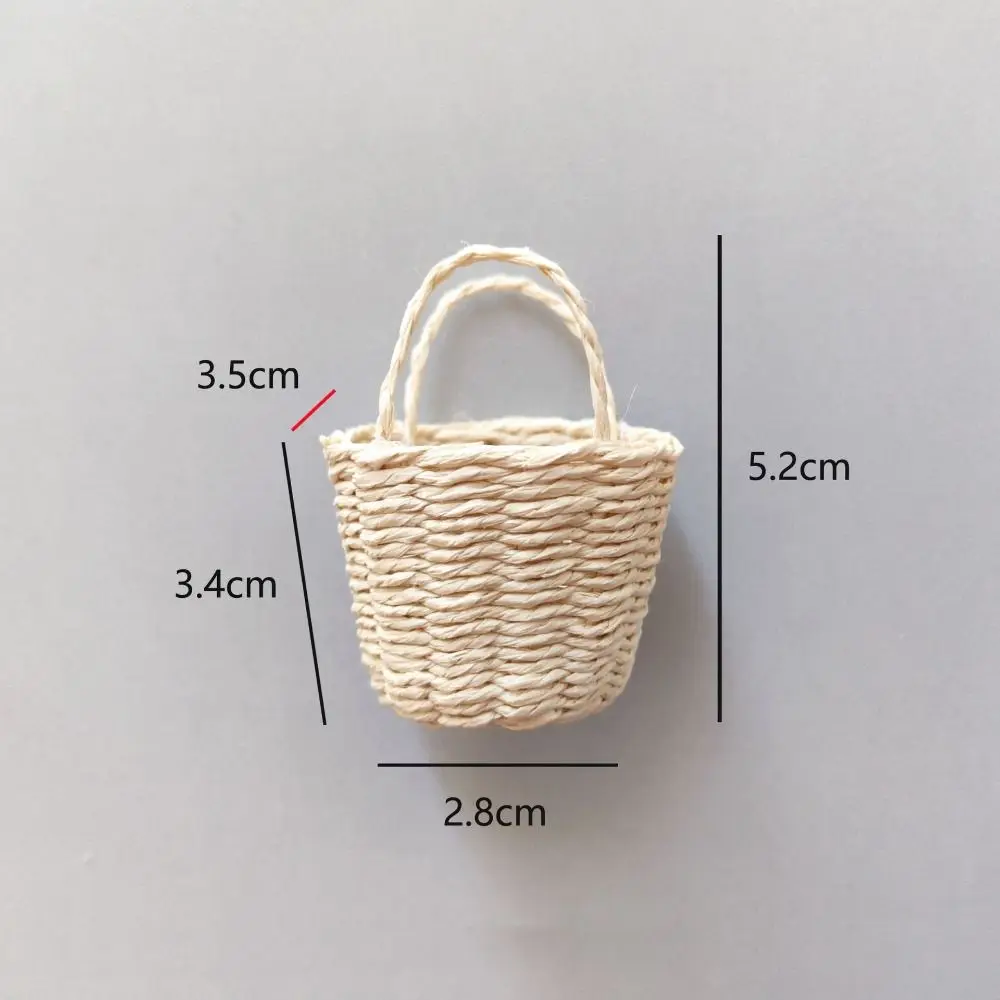 Mini Miniature Dollhouse Basket Handmade Fashion Hand Woven Basket DIY Children's Day Decoration For BJD Dolls/for Ob11 Dolls