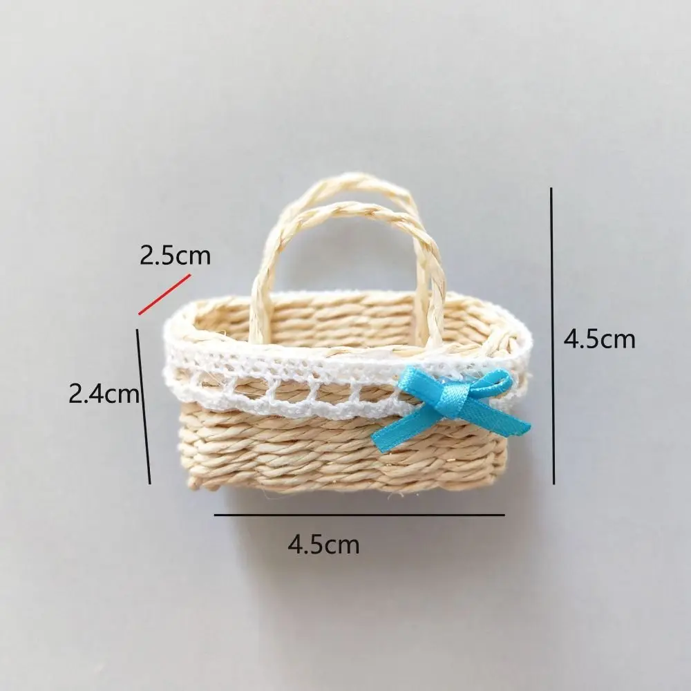 Mini Miniature Dollhouse Basket Handmade Fashion Hand Woven Basket DIY Children's Day Decoration For BJD Dolls/for Ob11 Dolls